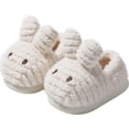 thumbnail image 4 of MKHSQHDG Toddler Bunny Slippers Fashion Cute Autumn and Winter Girls Boys Slippers Flat Soft Warm and Comfortable Solid Color Rabbit Shape Slippers for Girls 10-12 Years Old Summer 18-24 Months, 4 of 9