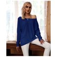 thumbnail image 3 of Pull-over à Manches Longues pour Femmes Pull-over Bouffant Solide, 3 of 6