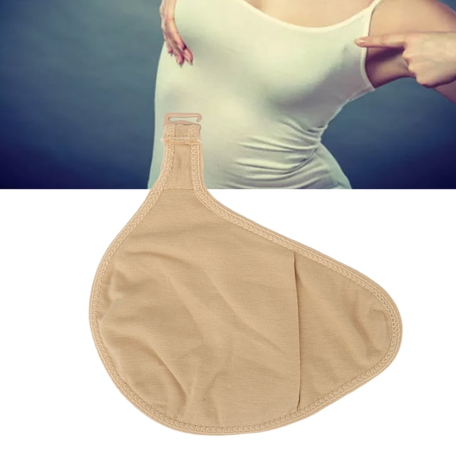 Bolsillo de Mastectomía de Algodón Eláste, Protector de Cómodo de Pecho de Silicona Con Diseño de Gancho, Para un Ajuste Seguro