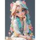 thumbnail image 1 of (QQ836) Lleno Diamantes Serie Personajes Niña Resina Diamante 30 * 40 CM, 1 of 9