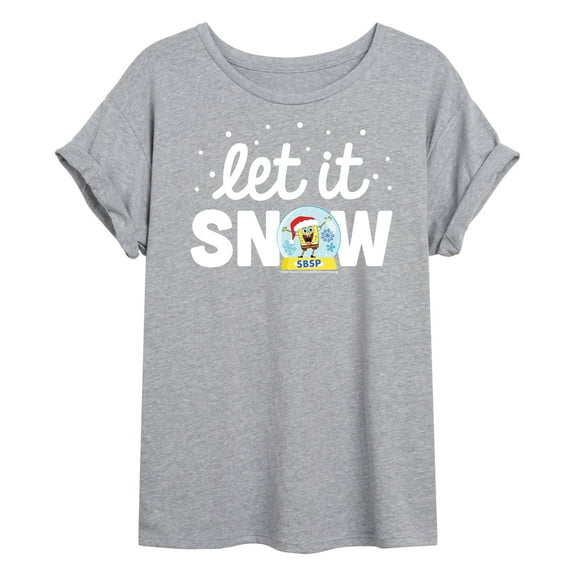 SpongeBob SquarePants - Let It Snow - Juniors Ideal Flowy Muscle T-Shirt