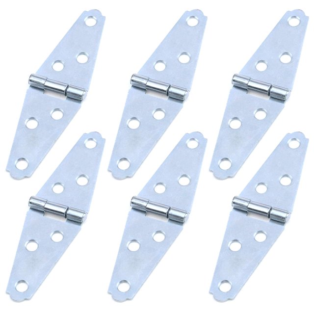 Geesatis 6 Pcs Strap Hinges Heavy Duty Hinge 2 inch Cabinet Latch Door Hinge, with Mounting Screws