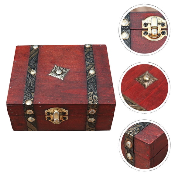 Milisten Decorative Treasure Box, Rectangular Keepsake Storage Box for Living Room Decor, 1 Piece, 5.11 x 4.32 x 2.12 in