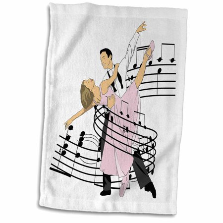 3dRose Ballroom dance partners who love to dance  wrapped in music. - Towel  15 by 22-inch (twl_323213_1)