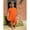 Orange, variant on Women Plus Size 2 Piece Outfits Short Sleeve Top and Legging Pant Set Lounge Sets Tracksuit Orange 2XL