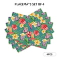 thumbnail image 2 of Placemats Set Of 4 / 6, Butterfly Hummingbird Flower Placemats For Dining Table Indoor/Outdoors Heat Resistant Washable Placemats 18" X 12", 2 of 8