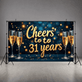 thumbnail image 7 of LUUFILx Cheers to 31 Years Banner Backdrop Background Party Supplies Anniversary Celebration Decor Photography Props Event Decorations Festive Happy Birthday, 7 of 7
