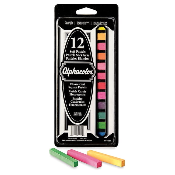 Alphacolor Soft Pastels - Fluorescents, Set of 12