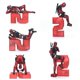 thumbnail image 2 of Kit de adornos para muñecas pequeñas de Deadpool,modelo de muñeca ABS,decoración,juguete para niños,regalo, 2 of 5