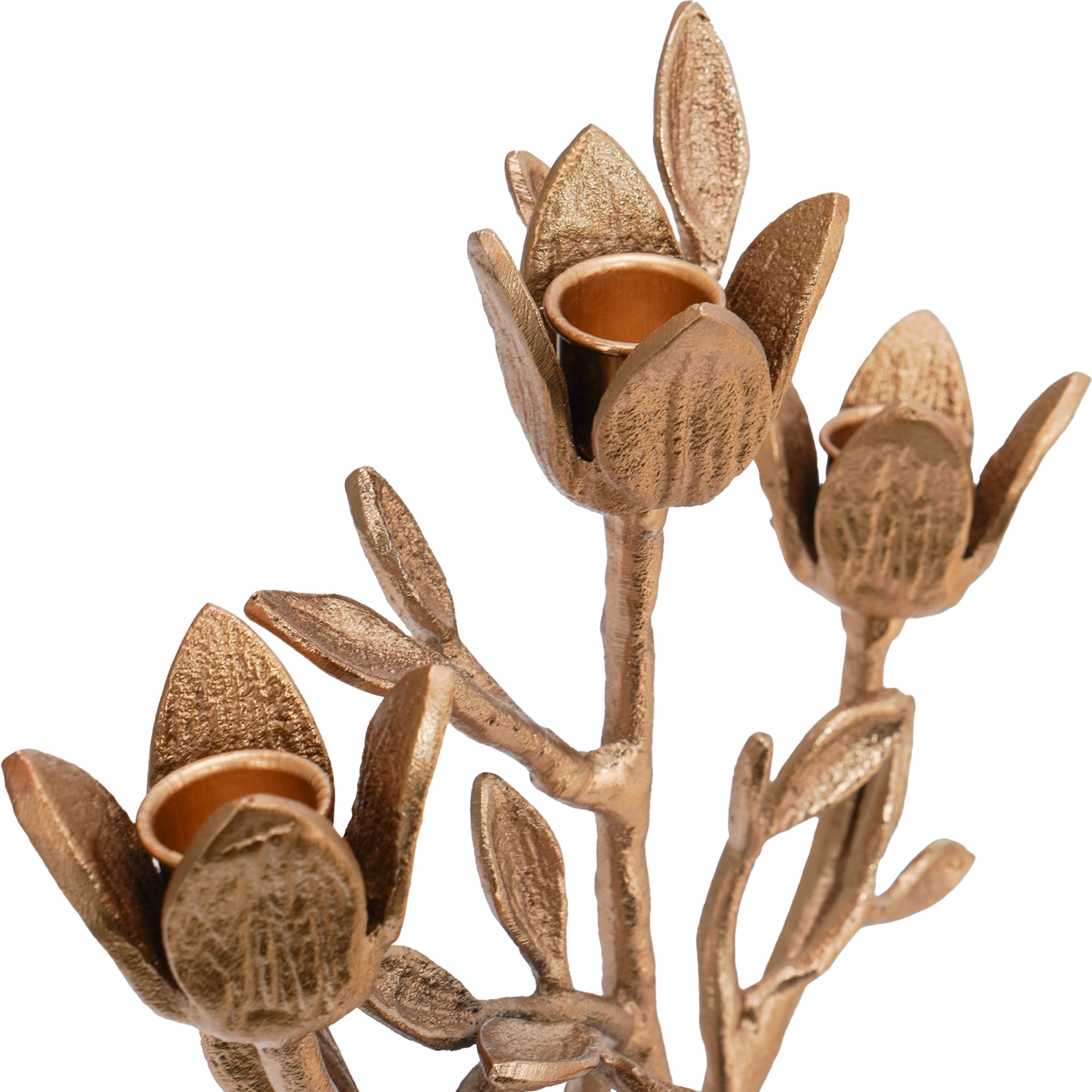 My Texas House Halloween 3-Light Branch Candle Holder, Gold, 12"