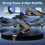 Drone with 4K Camera VR, FPV Drone Quadcopter with Brushless Motor, Headless Mode, Optical Flow, Altitude Hold, Foldable Mini Drone for Adults/Kids, Black