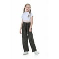 thumbnail image 6 of Rolanko Girl's High-Waisted Cargo Pants: Multiple Pockets, casual daily sports and dancing., 6 of 6