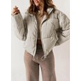 thumbnail image 2 of CAILDANL Womens Winter Quilted Jackets Long Sleeve Full Zip Puffer Jacket Coats with Pockets, 2 of 2