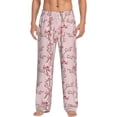 thumbnail image 2 of Picia Orchids Flowers Mens Soft Woven Cotton Elastic Waistband Sleep Pajama Pant Lounge Sleep Pant With Pockets And Drawstring-Medium, 2 of 9