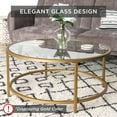 thumbnail image 2 of Best Choice Products 36in Round Tempered Glass Coffee Table for Home, Living Room, Dining Room - Gray, 2 of 7