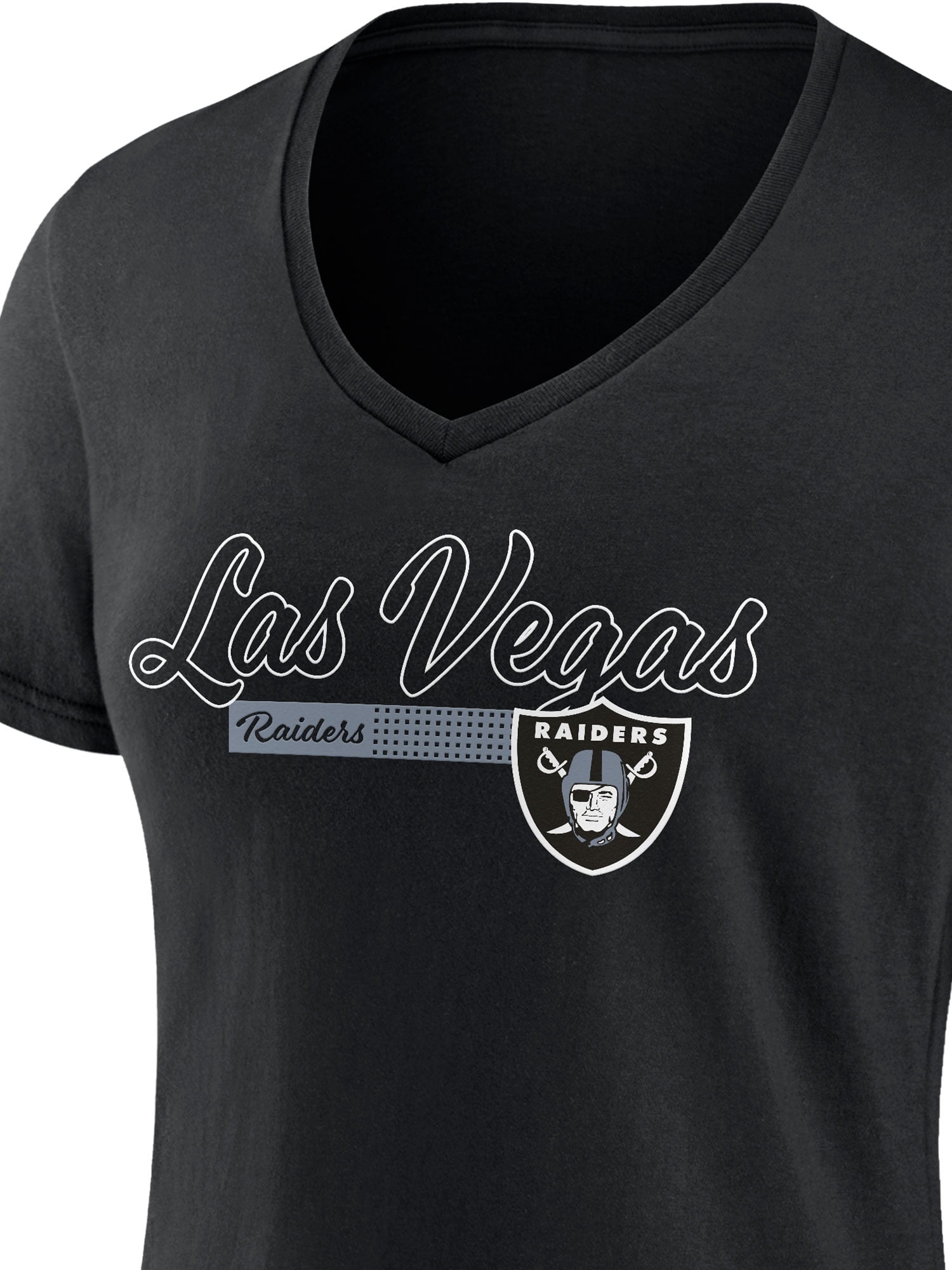 NFL Las Vegas Raiders Women's Cotton Black Short Sleeve T-Shirt