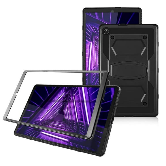 For Lenovo M10 HD 10.1 inch Case , Soatuto Rugged heavy Duty High Impact Resistant Case Kid Friendly for Lenovo Tab M10 HD 2nd Gen 2020 10.1 inch Models TB-X306F TB-X306X - Black