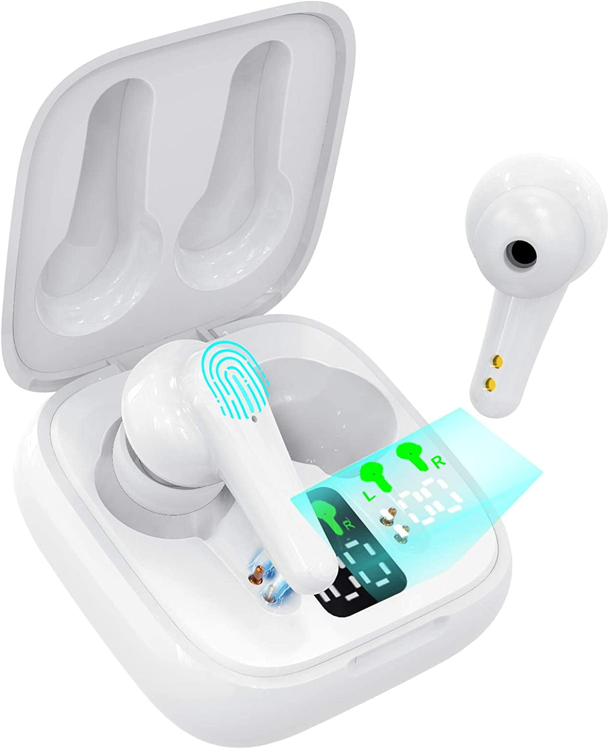 Refrein Hertog ontrouw Wireless Earbuds for Samsung Galaxy Xcover 3 G389F, Touch Control with  Charging Case IPX5 Sweat-proof TWS Stereo Earphones Hi-Fi Deep Bass Noise  Cancellation Outdoor Indoor Sport-White - Walmart.com