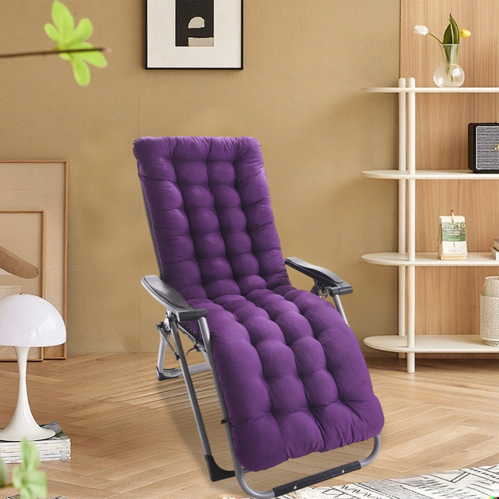 Lounge Chair Cushion,Outdoor Lounge Chair Cushions,Seat Cushions,Lounge Chair Cushion,Cushions for Outdoor Furniture,Patio Cushions Chaise Outdoor Mattress Recliner Quilted Thick(Purple)