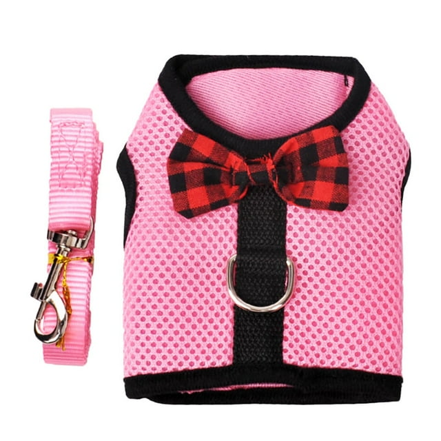 Rabbit Harness Leash Set Adjustable Breathable Mesh Bunny Vest Rabbit Leash