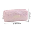 thumbnail image 3 of PYURTEP Pencil Case Glittery Rhombus Pattern Pencil Pouch Large Capacity Pencil Bag Portable Zipper Pouch for Stationery, School, Office, 3 of 7