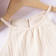 thumbnail image 7 of WOYY Girls Summer Outfits Solid Color Knit Ruffle Sleeveless Top with Wide Leg Pants, 7 of 7
