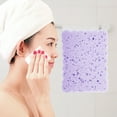 thumbnail image 2 of Unique Bargains 1 Pc Reusable Sponge Face Scrubber Thickening for Removing Makeup 4.33"x3.15" Purple, 2 of 5