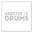 thumbnail image 1 of DistinctInk Custom Bumper Sticker - 3" x 3" Decorative Decal - White Background - Addicted to Drums, 1 of 2