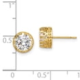 thumbnail image 7 of 10K Yellow Gold Tiara Collection 8mm Polished Cubic Zirconia Earrings, 7 of 7
