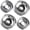 Silver-W10196405*2 & W10196406*2, variant on 2026 Upgraded WB31T10010 WB31T10011 Chrome Drip Pans Set (4 Pack) - 2x6" & 2x8" Replacement for GE, Hotpoint, Kenmore Electric Stoves with Locking Slot - Chrome Plated Steel Burner Bowls