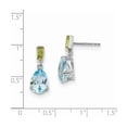 thumbnail image 2 of Sterling Silver & 14K Sky Blue Topaz and Peridot Earrings QE6079, 2 of 3