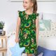 thumbnail image 4 of Fotbe Cat St Patrick's day Vestido de Dormir para Niñas de 3 a 10 Años, Mangas Cortas, Estilo Princesa, Pijama Camisón con Mangas Voladas-XX-Large, 4 of 6
