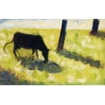 thumbnail image 2 of Seurat, Georges 14x10 White Modern Wood Framed Museum Art Print Titled - Black Cow in a Meadow , 2 of 4