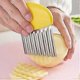 thumbnail image 4 of Stainless Steel Wavy Chopper Tool for Kitchen Use Yellow Multi-Purpose Cutter, 4 of 5