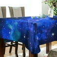 thumbnail image 3 of Blue Galaxy Universe Tablecloth 60" x 108" Rectangle Table Cloth Cover Tabletop Fabric for Indoor Dining Room Outdoor Party Picnic Camping Restaurant House Decor, 3 of 7