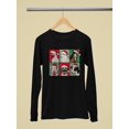 thumbnail image 3 of Farm Animals Xmas - Santa Hat Festive Women's Long Sleeve, 3 of 4