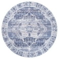 thumbnail image 2 of JONATHAN Y WASHABLE 6' Round Area Rug, Alanya Ornate Medallion - Navy/Cream, WSH100A-6R, 2 of 3