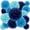 Blue, variant on 16 PCS Navy Blue Party Decorations Tissue Paper Flowers Pom Poms Decorations for Girl Groovy Birthday Baby Shower Wedding Bachelorette Room Wall Hanging Décor