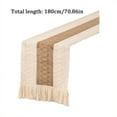 thumbnail image 3 of YUEHAO Decorative Table Banner Table Runners Natural Burlap Table Runner Splicing Cotton Boho Table Runner with Tassels for Bohemian Wedding Bridal Shower Rustic Farmhouse Fall Christmas Beige, 3 of 8