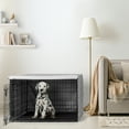 thumbnail image 2 of Sweet Jojo Designs Trellis Gray And White Boy, Girl, Unisex/Gender Neutral Dog Crate Kennel Cover 36in., 2 of 6