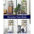 thumbnail image 3 of Kitsure Over the Toilet Storage, 3-Tier Bathroom Oragnizer with Paper Holder and Hooks, Black, 24" x 12.5" x 63", 3 of 6