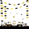thumbnail image 5 of KAKOWELY 4 banderines de graduación, banderines con texto "Happy Graduation", birrete de graduación, guirnalda, decoración vintage para fiestas., 5 of 5