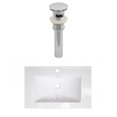 thumbnail image 1 of American Imaginations AI-15597 24 in. Rectangle 1 Hole Ceramic Vanity Top Set, White, 1 of 1