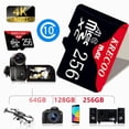 thumbnail image 3 of MicroSD de 256 GB, formato SDXC, rendimiento UHS-I U3/V30, Clase 10, compatible con 4K UHD y cámaras dash cam; viene con adaptador SD, 3 of 9