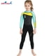 thumbnail image 4 of Niños con traje de baño con cuello redondo traje de baño de una pieza Traje de baño elástico para niñas Nylon Surfing Ropa Traje de baño para nadar Buceo Verde L Inevent OD003305-08, 4 of 7