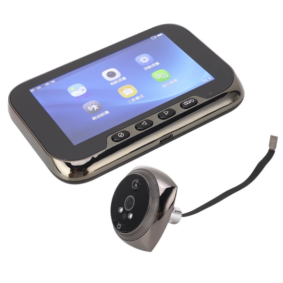 Video Door Viewer Peephole Camera, 1080P Front Door Peephole Camera Viewer High Strength Smart Night Viewing With Metal Housing For Home