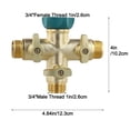 thumbnail image 5 of 3-Way Heavy Duty Brass Garden Hose Splitter with Easy Grip & Control Valves, 5 of 10