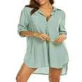 thumbnail image 1 of Hauts de Couverture de Maillot de Bain pour Femmes Chemises de Couverture de Maillot de Bain pour Dames Robe Courte Bikini Tunique de Plage, 1 of 8