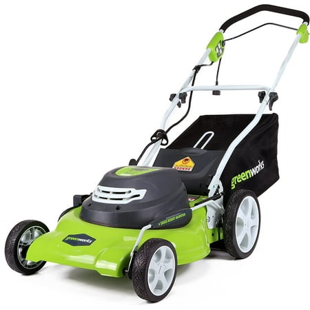 Greenworks 20-Inch 3-in-1 12 Amp Electric Corded Lawn Mower 25022