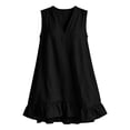 thumbnail image 5 of Shihyeh Womens Swimsuit Cover Up Shirt Ruffle Short Sleeve Bathing Suit Coverups V Neck Flowy Ruffled Beach Bikini Dress, 5 of 8